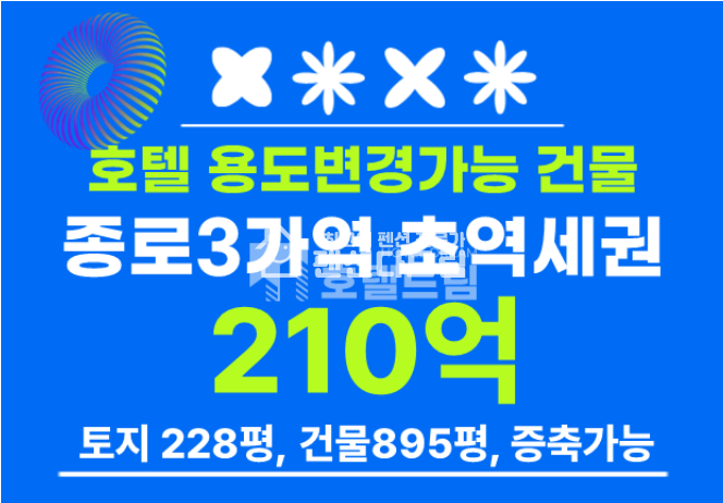 서울 종로구 낙원동 종로3가역초인접 호텔용도변경가능매물 매매 매물번호 15528 사진 1